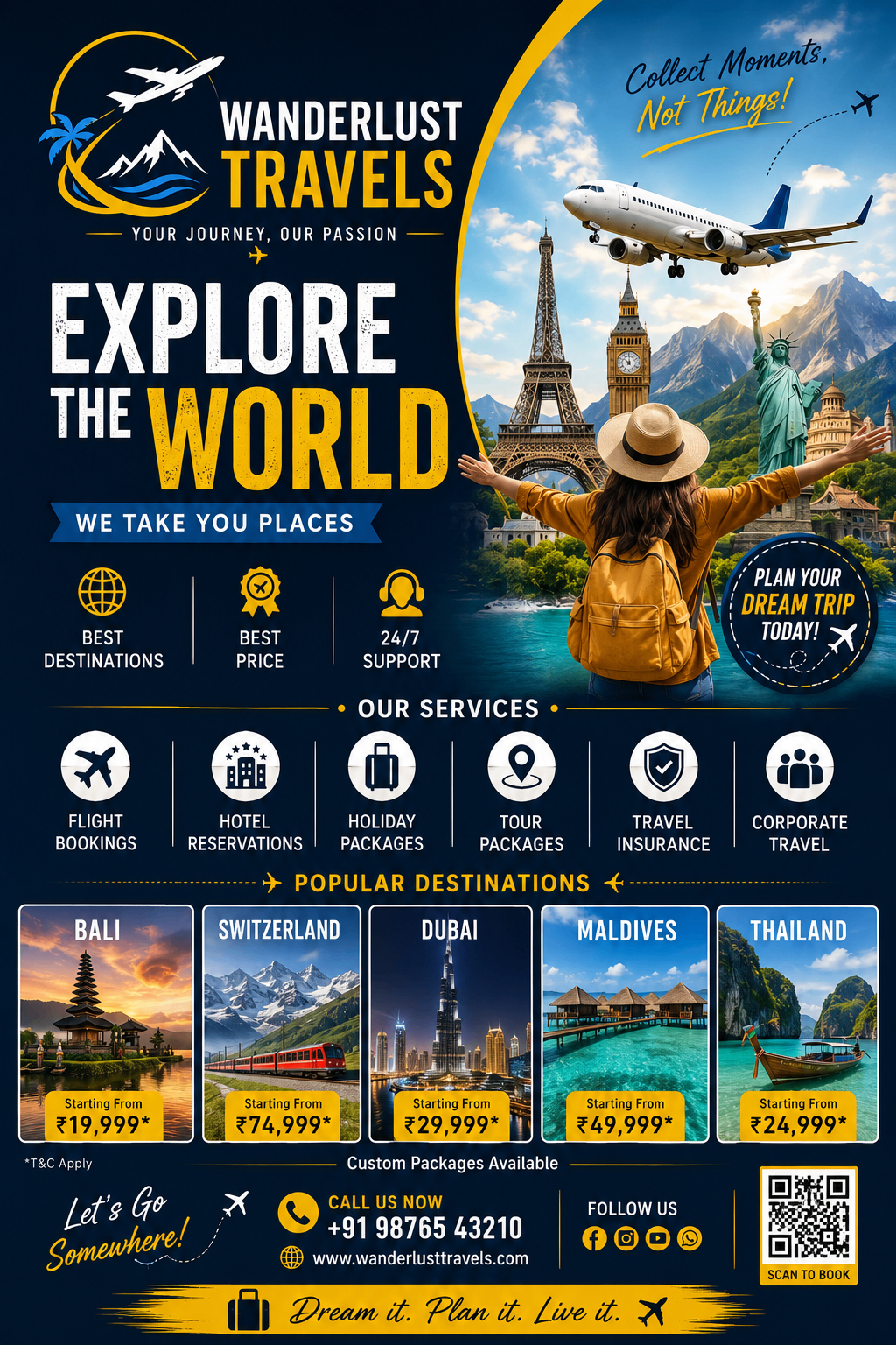 Wanderlust Travels poster design