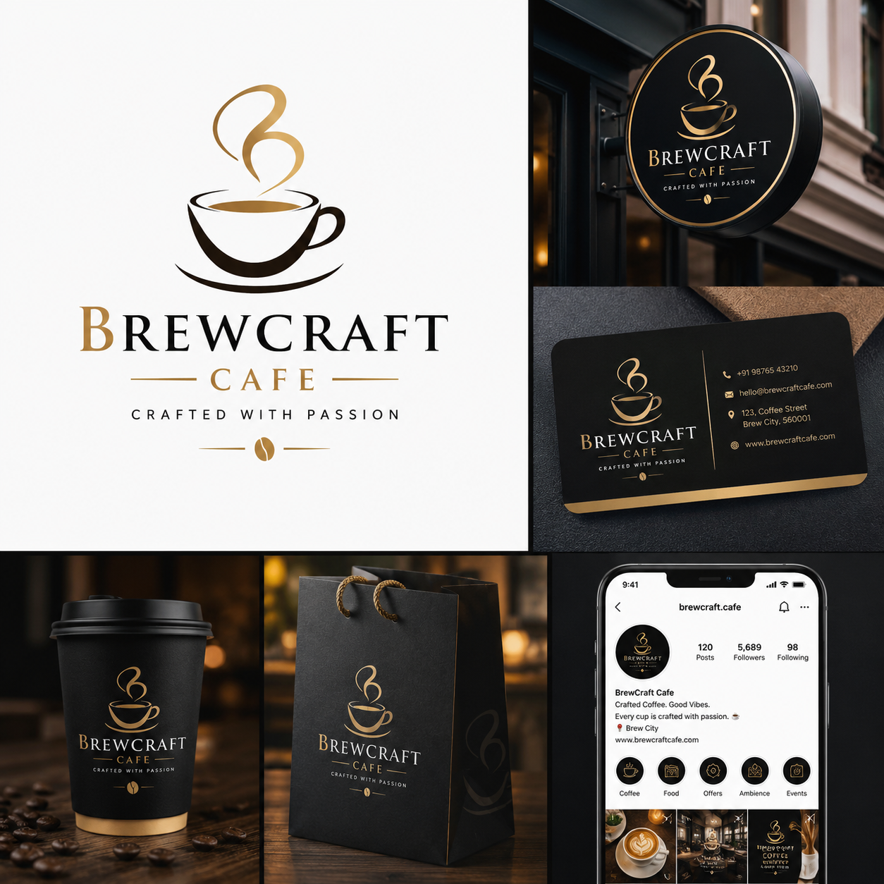 Brewcraft Cafe branding concept